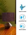 Brown Jute Table Lamp with Wood Natural base | 7x12 inches Cheap