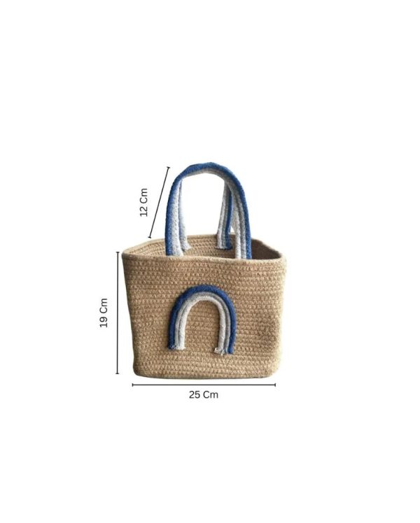 Jute Rainbow Handbag | 10 x 7 x 5 inches Online Hot Sale