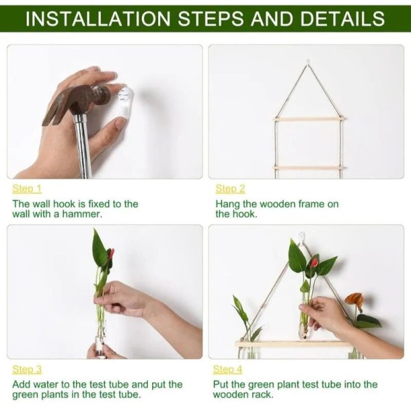 2 Tier Wall Hanging With 10 Test Tube Planters on Sale