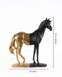 Black & Gold Bold Majestic Horse Showpiece For Cheap