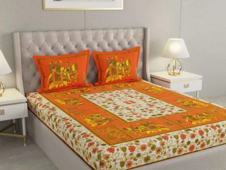 Super Jaipuri Old Style Print Cotton Bedding Set | King Size | 108 x 87 inches Online Sale