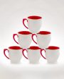 Gold Line Bone China Coffee Pankhi Tea Cups | 175 ml | Set of 6 For Discount