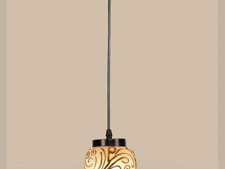 Beige Colorful Waves Design Mosaic Glass Hanging Lamp | 4 x 20 inches Cheap