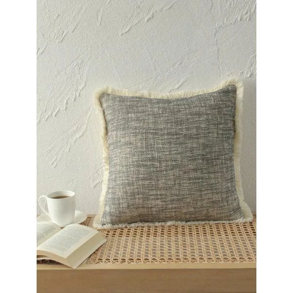 Black Matsya Vala Cotton Cushion Covers | Set of 2 | 16 x 16 inches on Sale