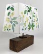 Rectangle Yarrow Floral Shaded Cotton Table Lamp Online