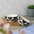 Black Moroccan Ceramic Bowl  | Set of 2 Supply