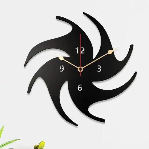 Abstract Volleyball Design Wooden Wall Clock | 13 inches Online