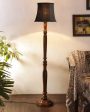 Modern Design Cotton Shade Wooden Floor Lamp | 12 X 57 inches on Sale