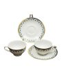 Isabella Gold Porcelain Tea Cup & Saucer Set | Set of 6 Online now