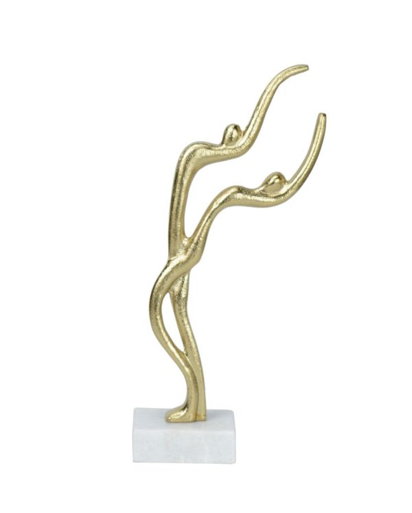 Wave Crest Dancing Gold Couple Decor Figurine | 8 x 3 x 16 inches Online Hot Sale