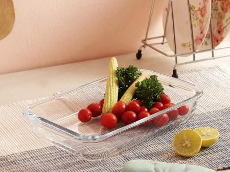 Borosilicate Glass Rectangular & Square Dish | Set of 2 | 1.6L & 1.7L For Cheap