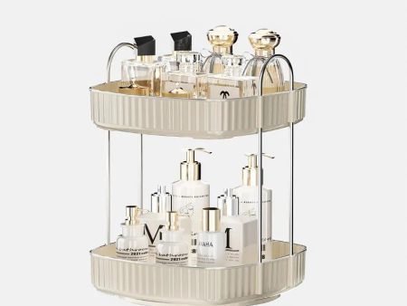 Two Tier Square Rotating Makeup Organizer Cheap