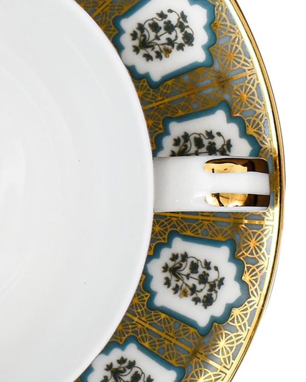 Chinar Porcelain Tea Cup & Saucer | Set of 12 For Sale