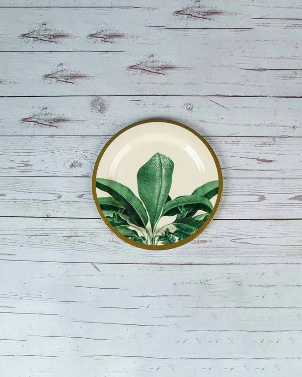 Eco-Friendly Biodegradable Green Leaves Dinner Plates | Set Of 8 For Discount