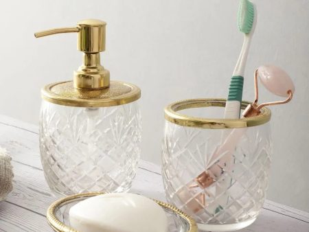 Astrid Crystal Cut Bathroom Set on Sale