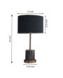 Antique Dark Finish Metal Table Lamp With Marble Base Design Online