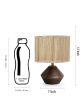 Bamboo Table Lamp With Wood Base | 7X12 Inches Supply