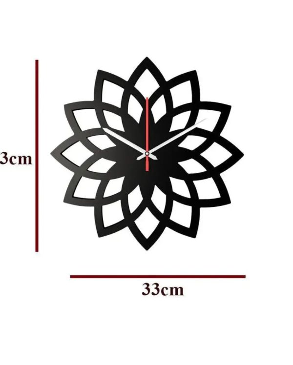 Floral Silhouette Wooden Wall Clock Sale