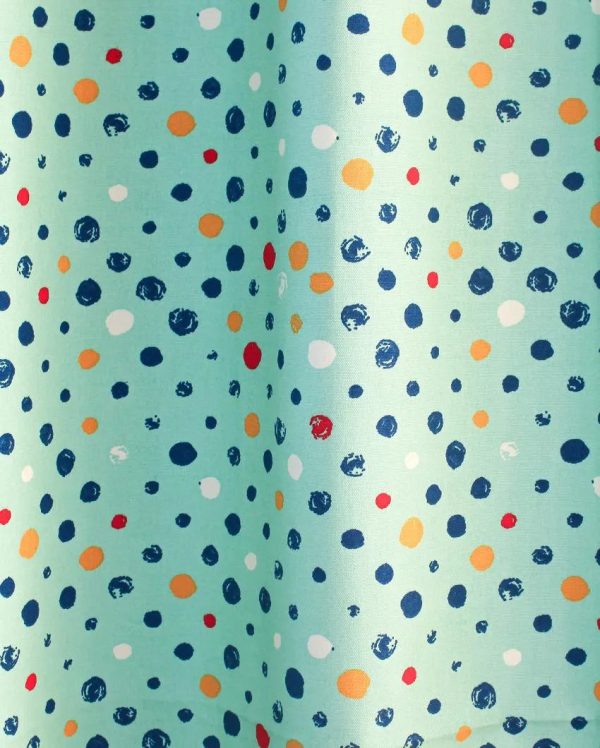 Happy Polka Cotton Curtain | Long Door | 9 feet For Discount