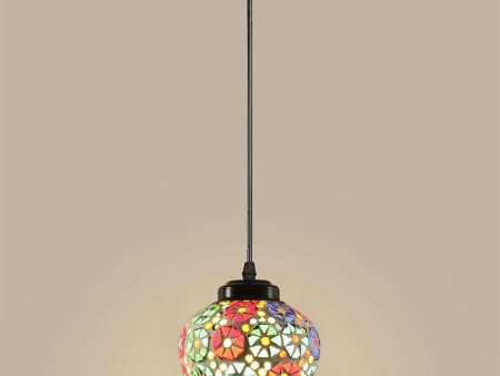 Blossoms Mosaic Glass Hanging Lamp | 4.5 x 20 inches Hot on Sale