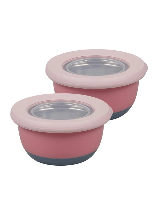 Andres Steel Bowl Lunch With Airtight Lid | Pack of 2 | 400 ML Hot on Sale