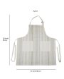 White Striped Cotton Apron | 35 x 31 inches Online Sale