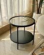 Beautiful Kovo Rattan Iron Side Table | Black | 20 x 20 inches Sale