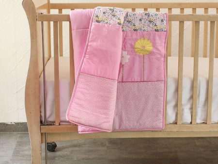 Garden Party Pink Cotton Quilt | 49 X 36 inches Hot on Sale