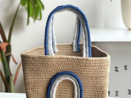 Jute Rainbow Handbag | 10 x 7 x 5 inches Online Hot Sale