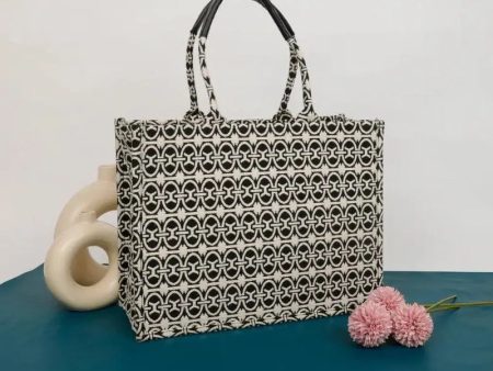 Polyester Chain Print Design Handbag | 16 x 6 x 12 inches Cheap