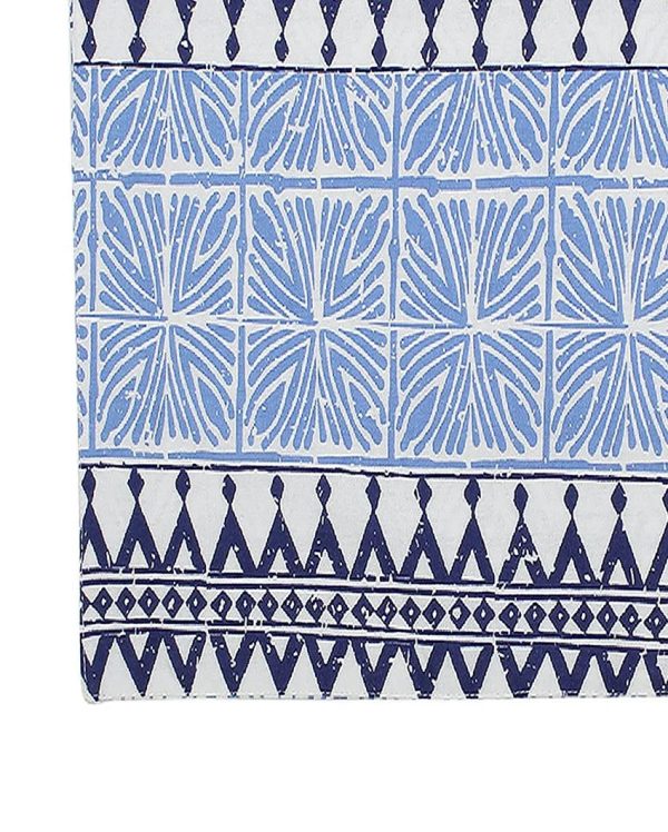 Blue Alankaar Cotton Placemats | Set Of 2 For Sale