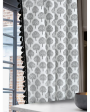 Black and White Cotton Boho Curtains With Stainless Steel Rings | Set of 2 Online