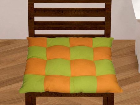 Multicolor Knots Cotton Checks Chair Cushion | 16 x 16 inches Online