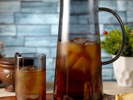 Black Borosilicate Water Jug With Glasses | Set of 7 Hot on Sale