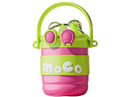 Pink & Green 2 Way Lid Style Moco Kids Stainless Steel Water Bottle | 600 ml Online Hot Sale