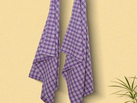 Checked Cotton Kitchen Towel Set | Set Of 5  | 27 x 19 inches Supply