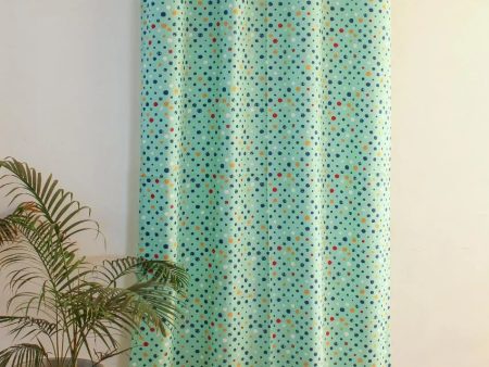 Happy Polka Cotton Curtain | Long Door | 9 feet For Discount