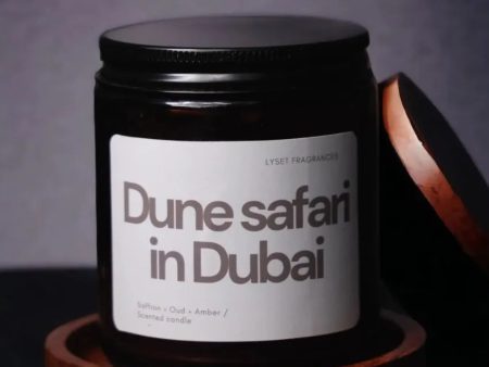 Dune Safari in Dubai Glass Jar Scented Candle | 8.89 x 7.62 cm   3.5 x 3 inches For Cheap