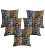 Animal Digital Printed Polyester Cushion Covers | Set of 5 | 16 x 16 inches Online Hot Sale