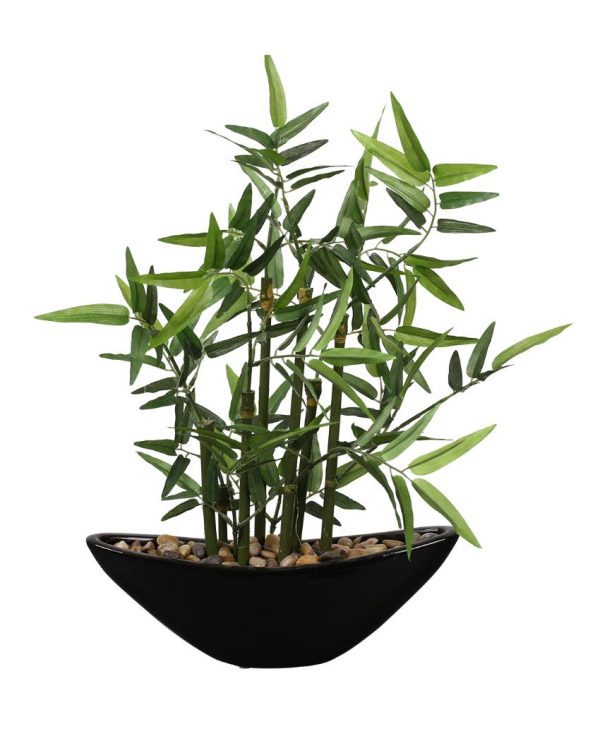 Bamboo Artificial Bonsai Plant With Ceramic Pot | 1 feet , 1.25 feet For Sale