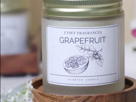 Grapefruit Glass Jar Scented Candle | 8.89 x 7.62 cm   3.5 x 3 inches Cheap