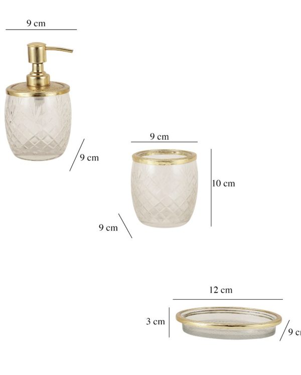 Astrid Crystal Cut Bathroom Set on Sale