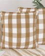 Beige Blanket Stitch Square Cotton Cushion Covers | Set of 2 on Sale