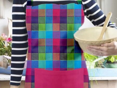 Premium Multi Checks Cotton Apron | 24 x 32 inches Online now