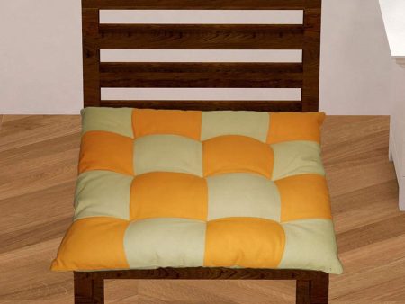 Multi Knots Cotton Checks Chair Cushion | 16 x 16 inches For Cheap