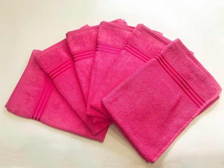 Soft & Absorbable Cotton Hand Towels | Set Of 6 | 16 X 24 inches | 475 GSM Cheap