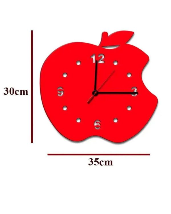 Time in Bloom Apple Shaped Wall Clock Online now