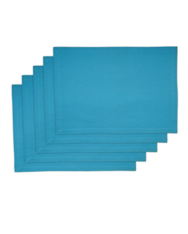 Blue Designed Cotton Table Placemats | Set Of 5  | 18 x 13 inches Online