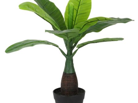 Banana Artificial Bonsai Plant with Plastic Pot | 1.5 feet For Discount