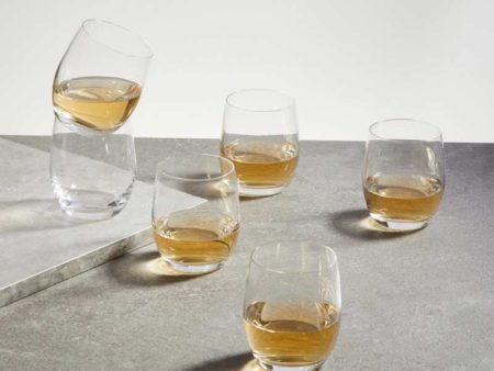 Bohemia Club Whiskey Glass Clear Lead Free Crystal Glassware | Set of 6 | 3 x 4 inches | 300ml Online Sale